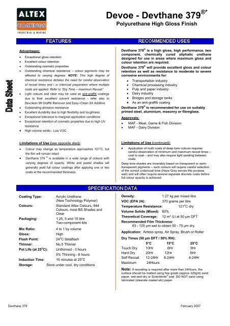 devthane 379 product data sheet.